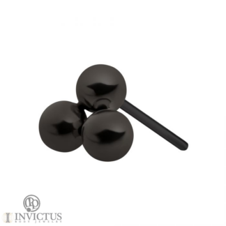 Black PVD Titanium Tri-Bead