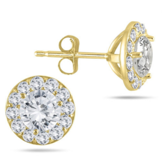 14K Halo CZ