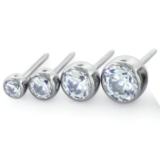 Titanium Bezel-Set Gem