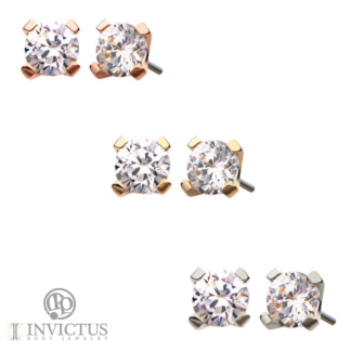 14K Prong-Set Gem