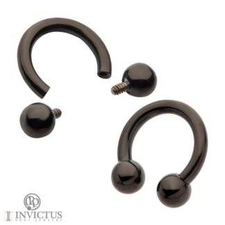Black PVD Titanium Circular Barbell